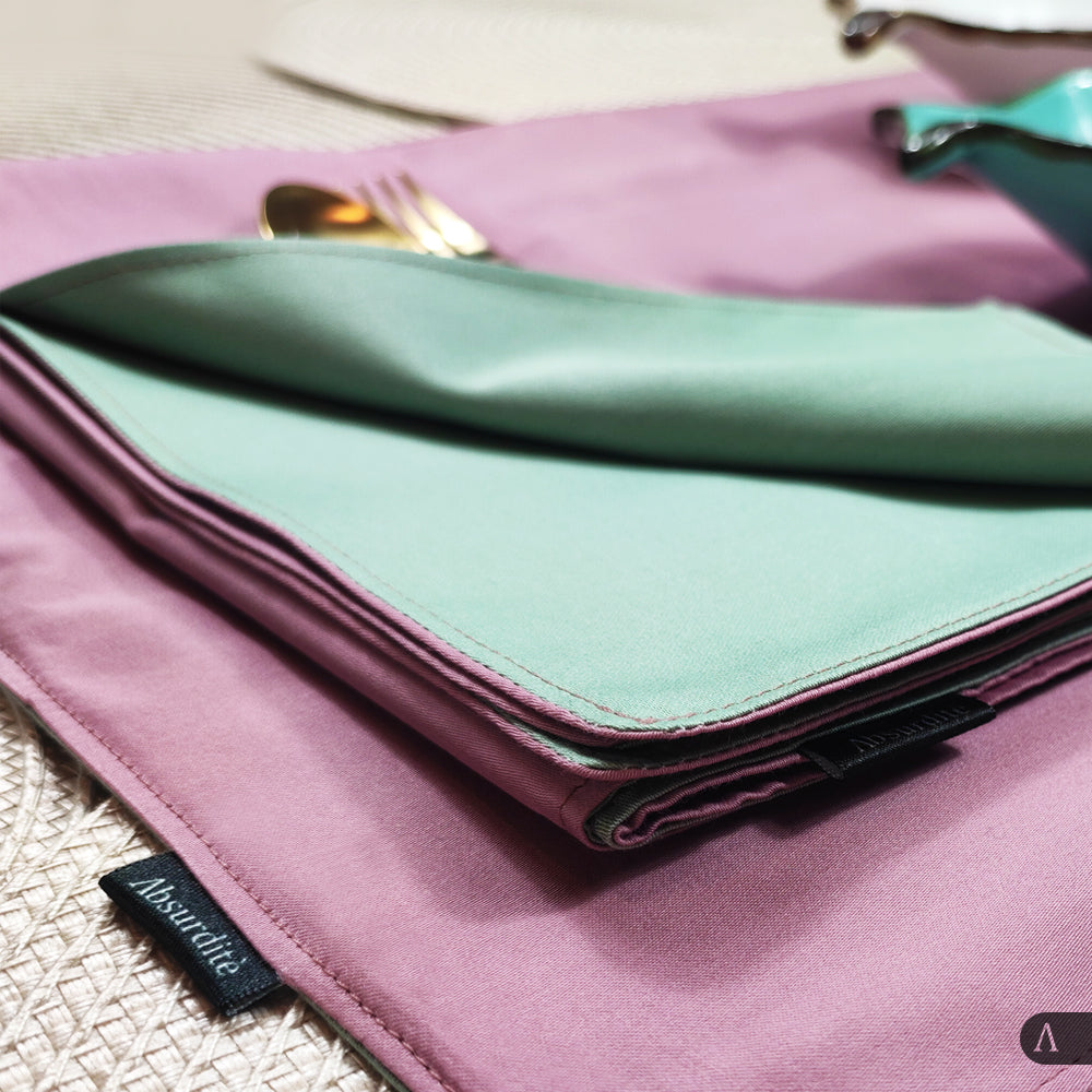 SET AMERICANA & TOVAGLIOLO Collezione Blossom (Rosa & Verde)