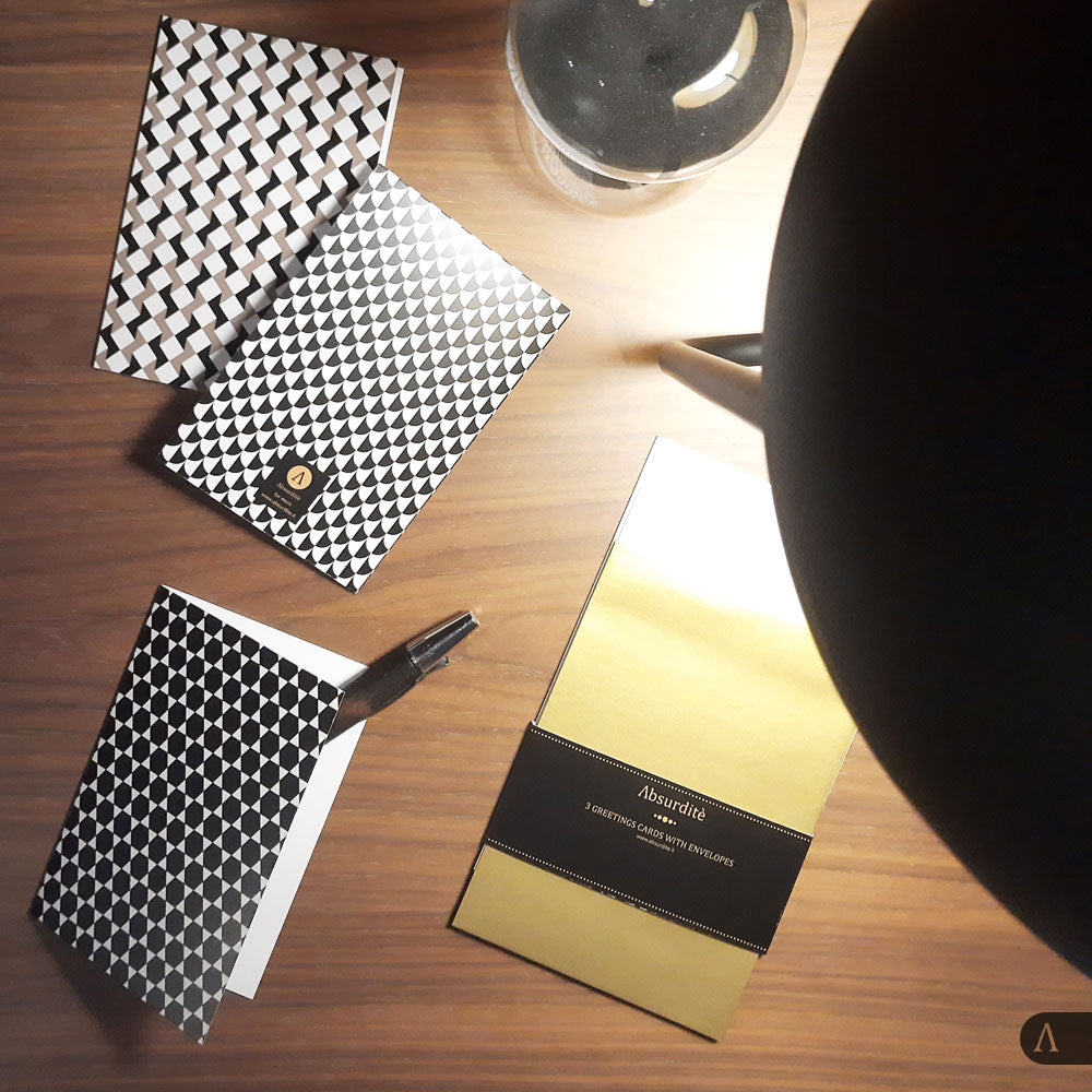 SET BIGLIETTI DI AUGURI Graphic Chessboard