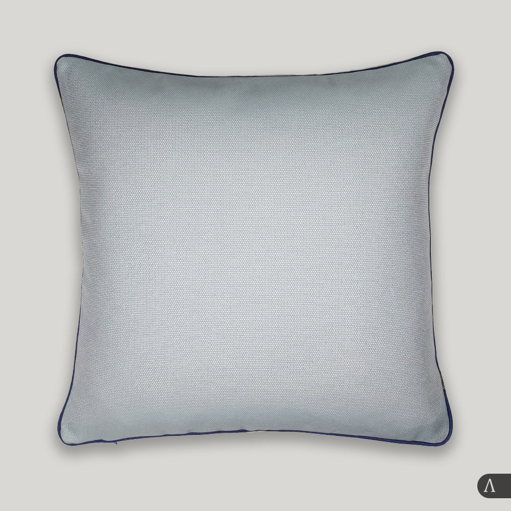 FEDERA CUSCINO CORAL 50x50 CON PIPING BLU